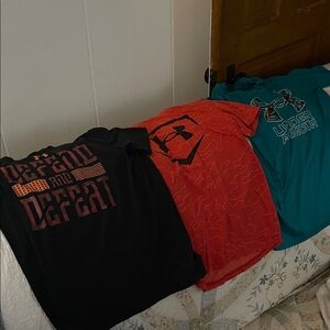 3 shirts -Under Armour Teal Graphic Training Tee